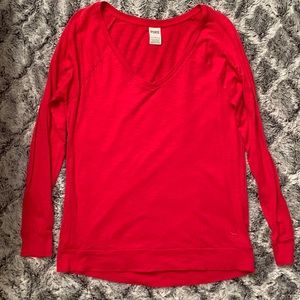PINK Victoria’s Secret red long sleeve shirt